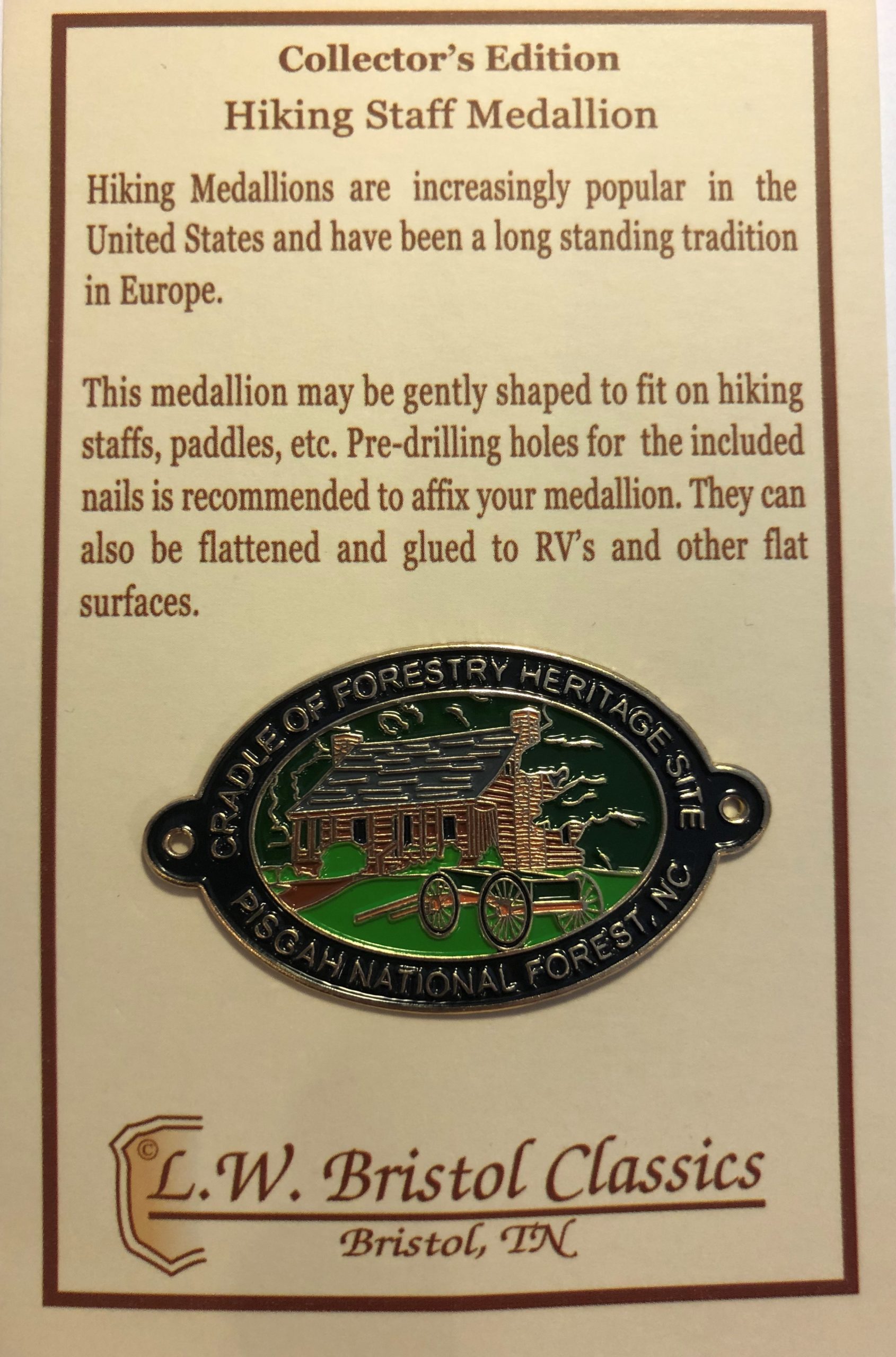 Lourdes France new shield mount badge stocknagel hiking medallion G9927 