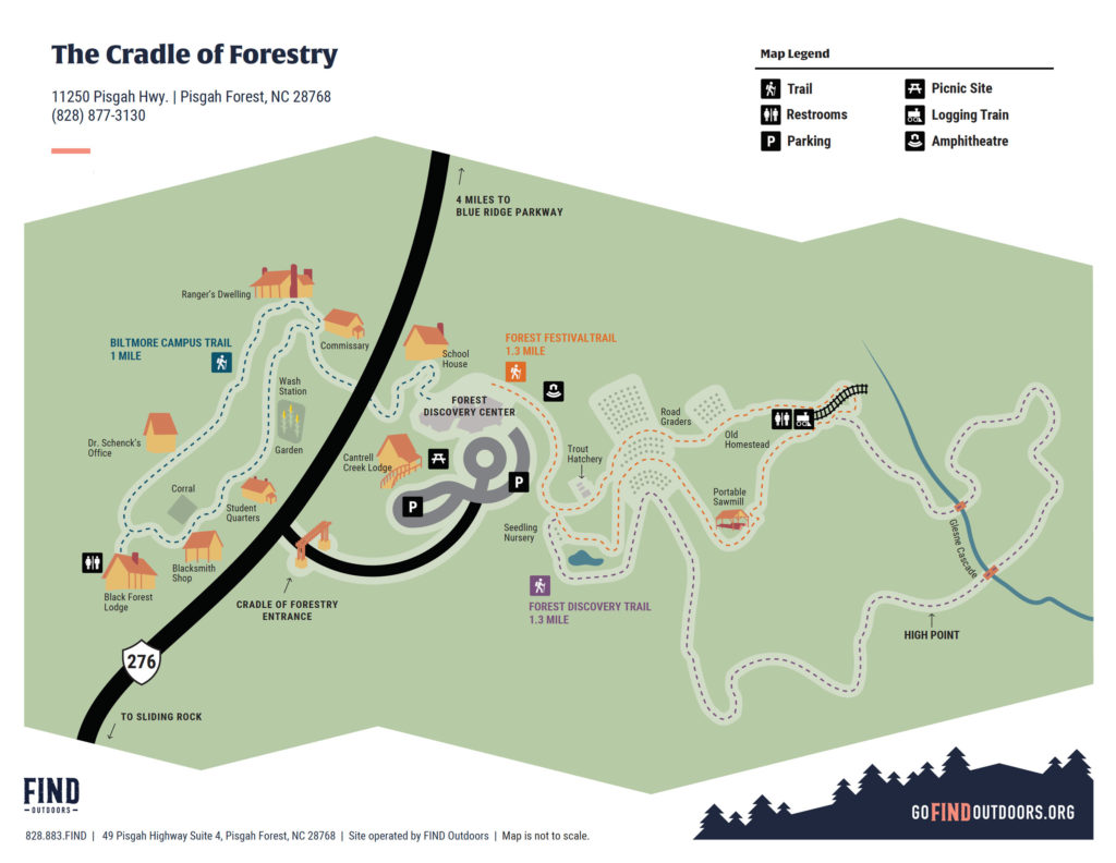 Cradle of Forestry Map