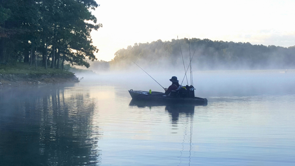 Carters Lake Stock Kayak Fishing