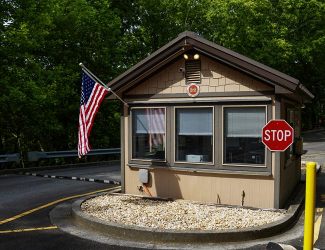 Woodring campground gate house