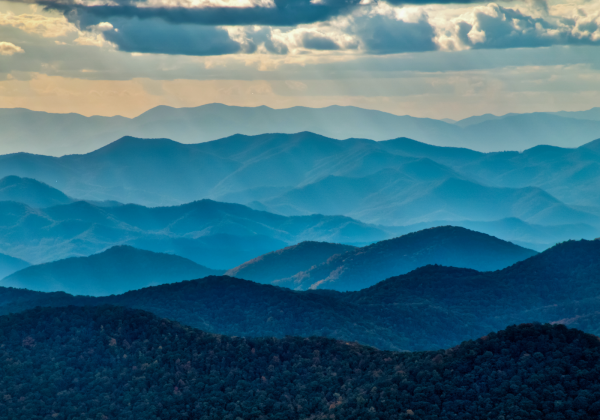 Cloudy Blue Ridge Mountains