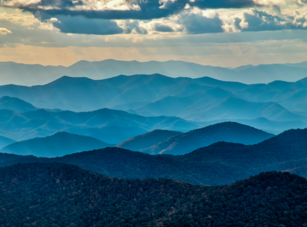 Cloudy Blue Ridge Mountains